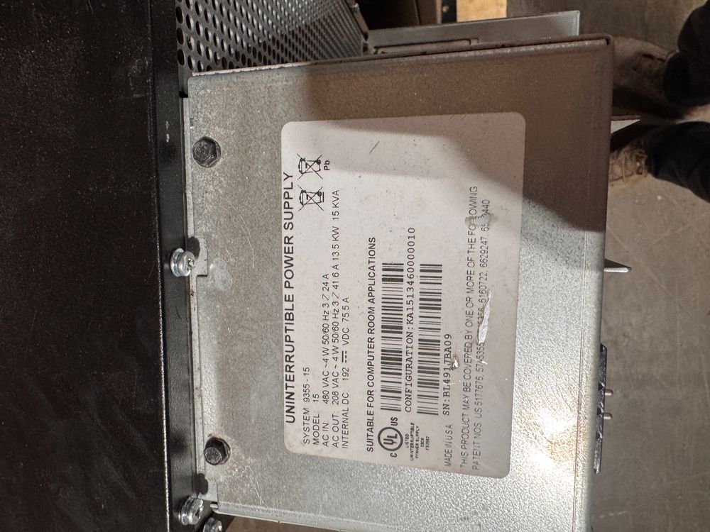 Uninterruptible Power Supply Label
