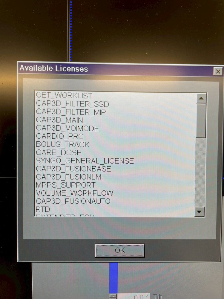 Siemens Biograph Available Licenses