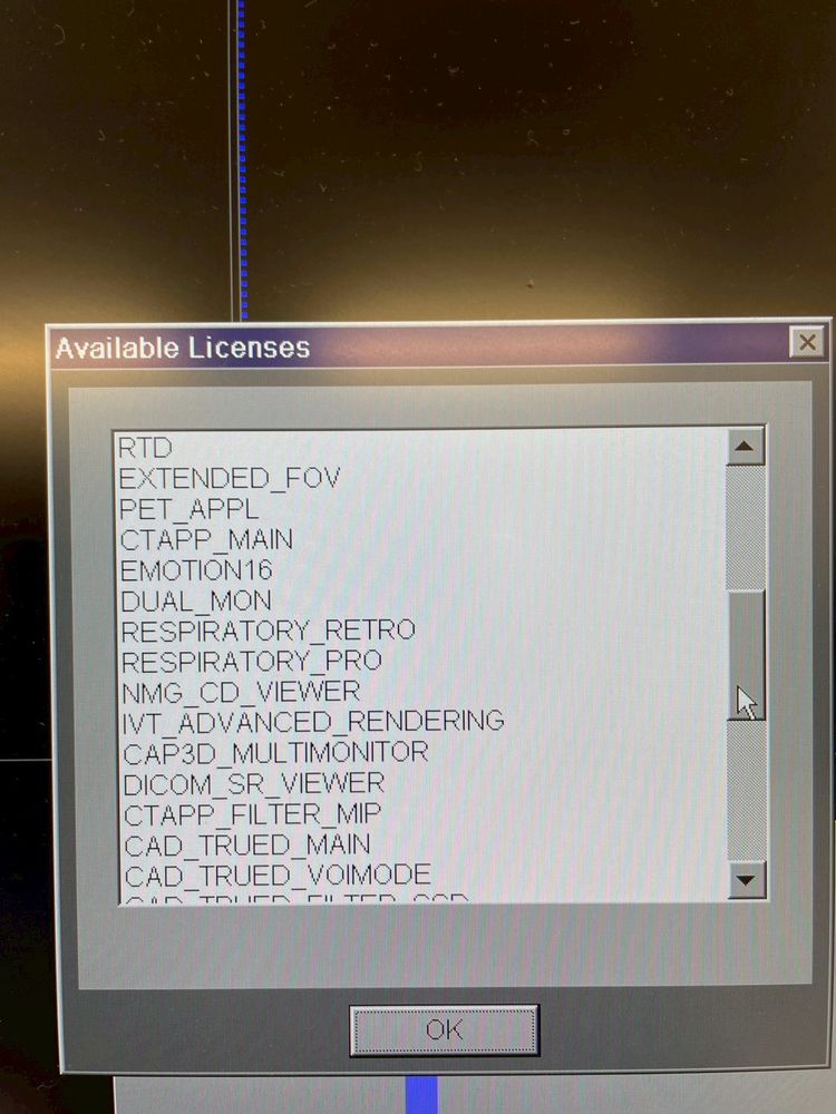 Siemens Available Licenses Window
