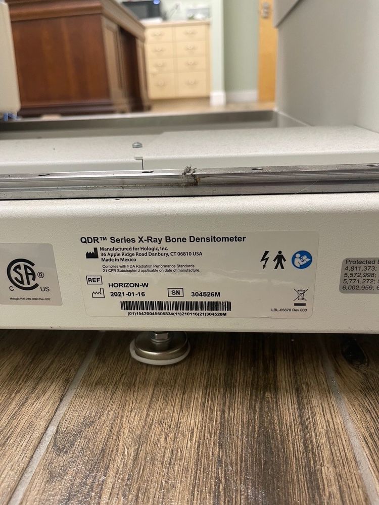 Hologic QDR Series X-Ray Bone Densitometer Label
