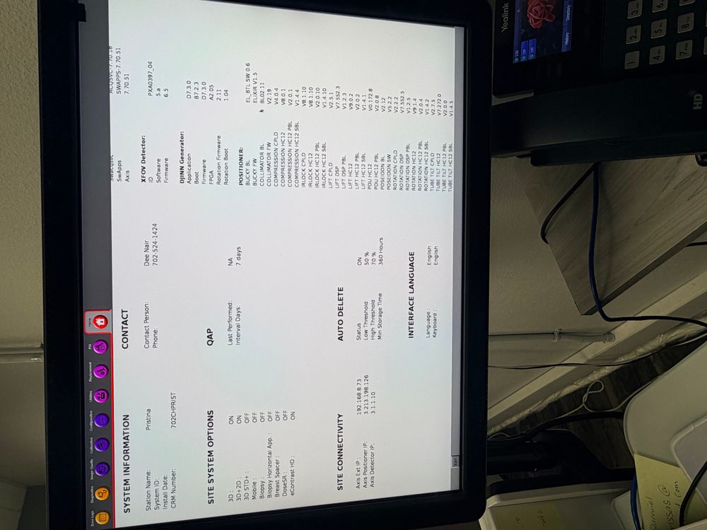 GE Senographe Pristina 3D - System Information