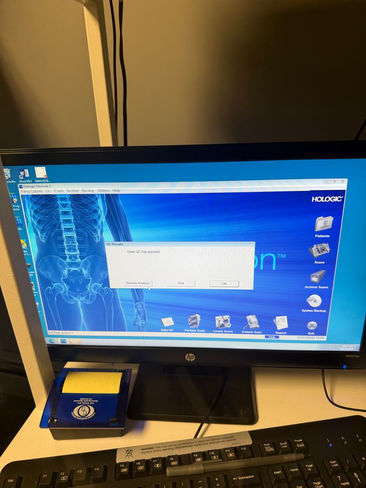 Hologic Horizon C DEXA Daily QC Passed