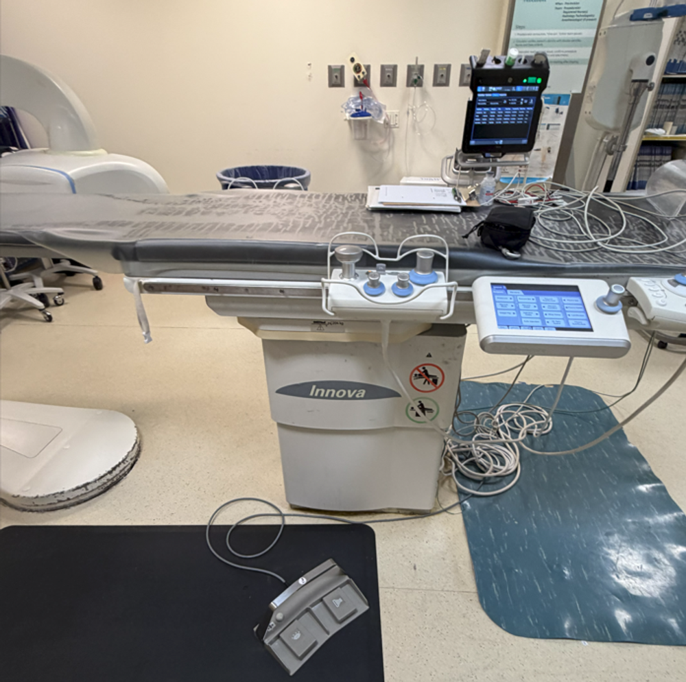 GE Innova Imaging System Table and Controls