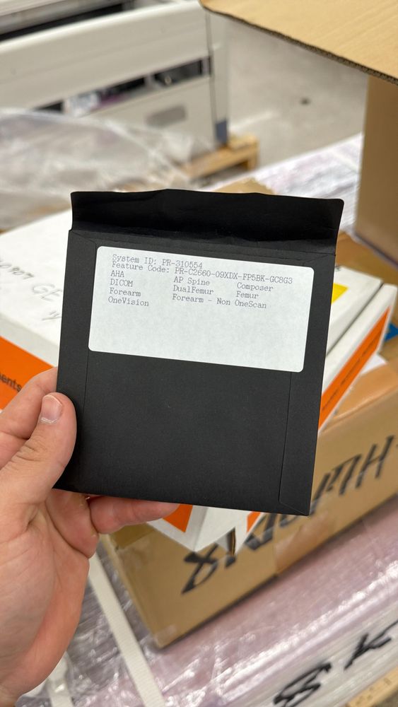 Label for System ID PR-310554 with Feature Code and Scan Options