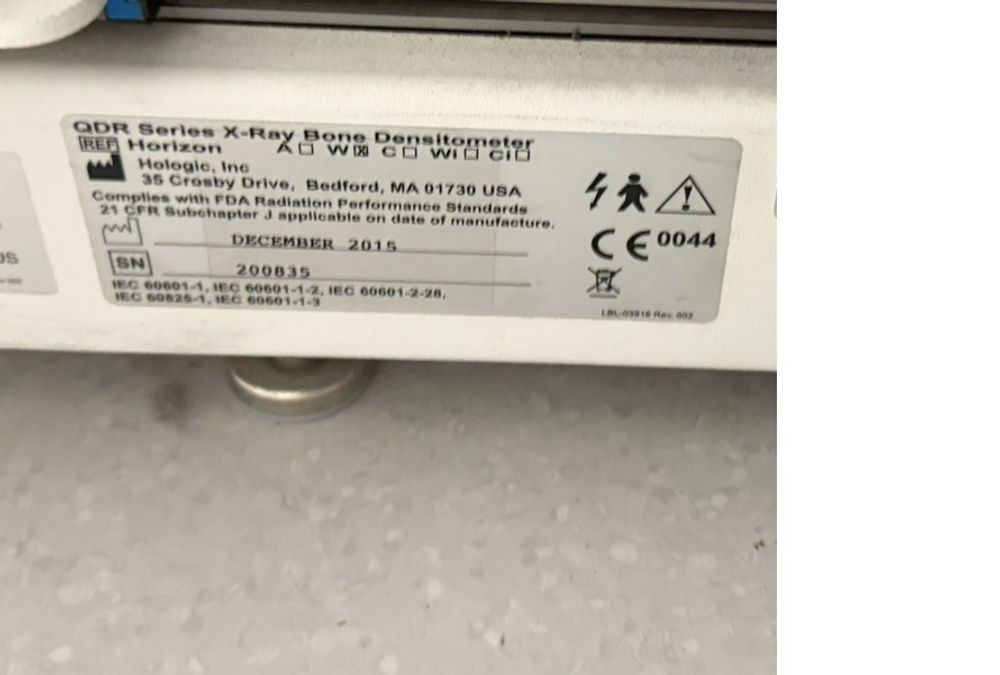 Hologic Horizon W Dexa - Machine Label
